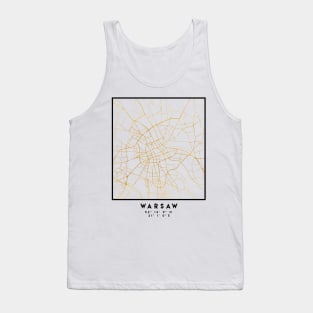 WARSAW POLAND CITY STREET MAP ART Tank Top